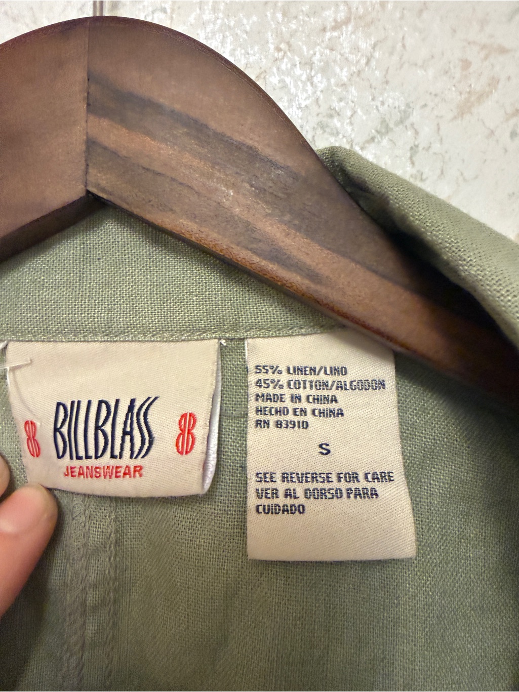 Vintage Billblass Linen Cropped Vest — image 3 of 3